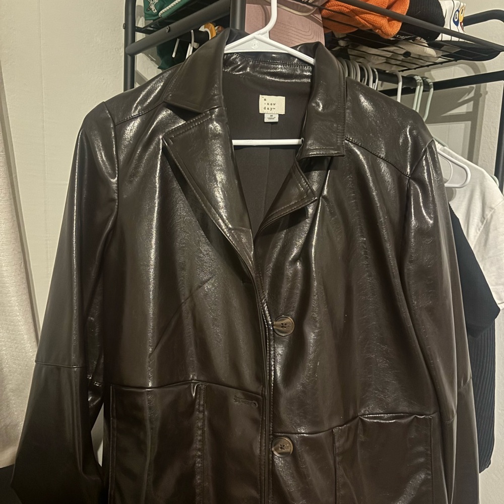 A New Day Dark Brown Leather Jacket